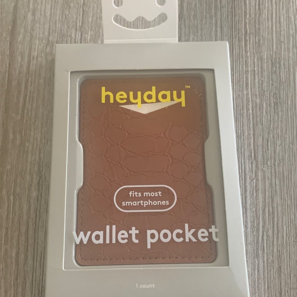 heyday™ Cell Phone Wallet Pocket - Tan Crocodile